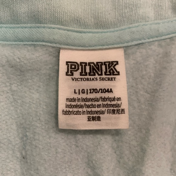 PINK Victoria’s Secret quarter zip mint sweatshirt large - Picture 2 of 3
